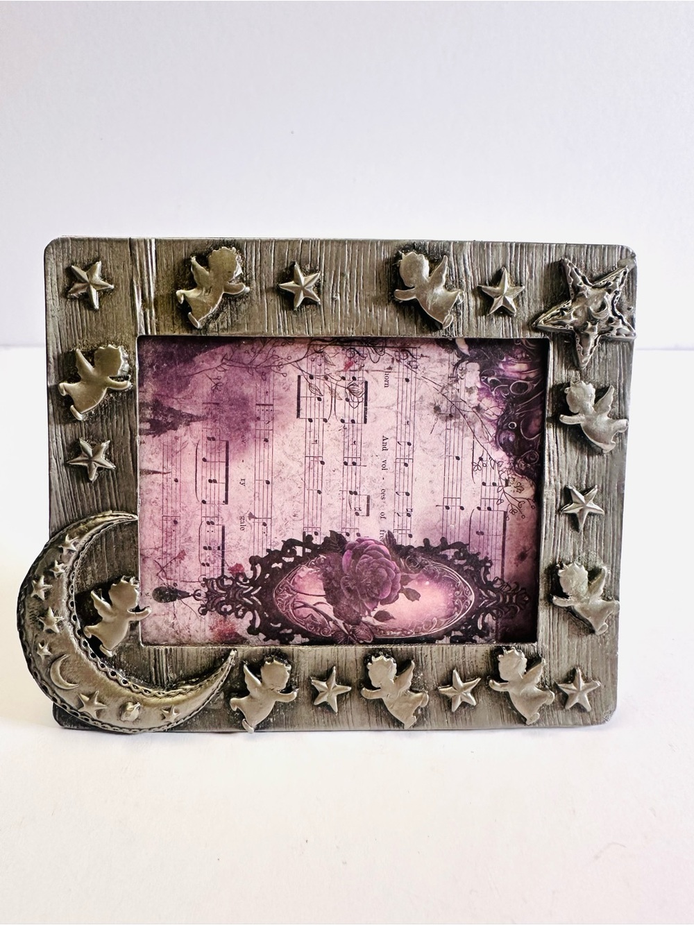 Victorian Revival Moon & Cherub Frame — Celestial Romance